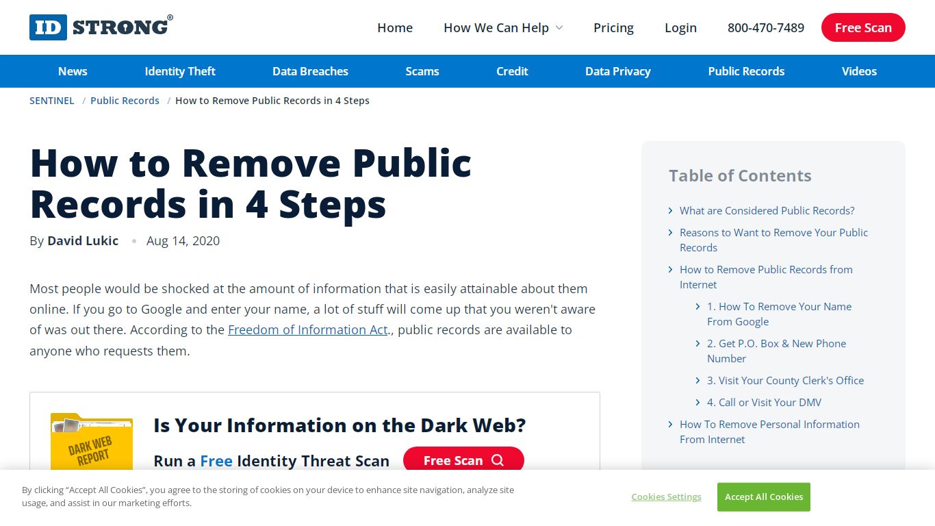 How to Remove Public Records from Internet - IDStrong